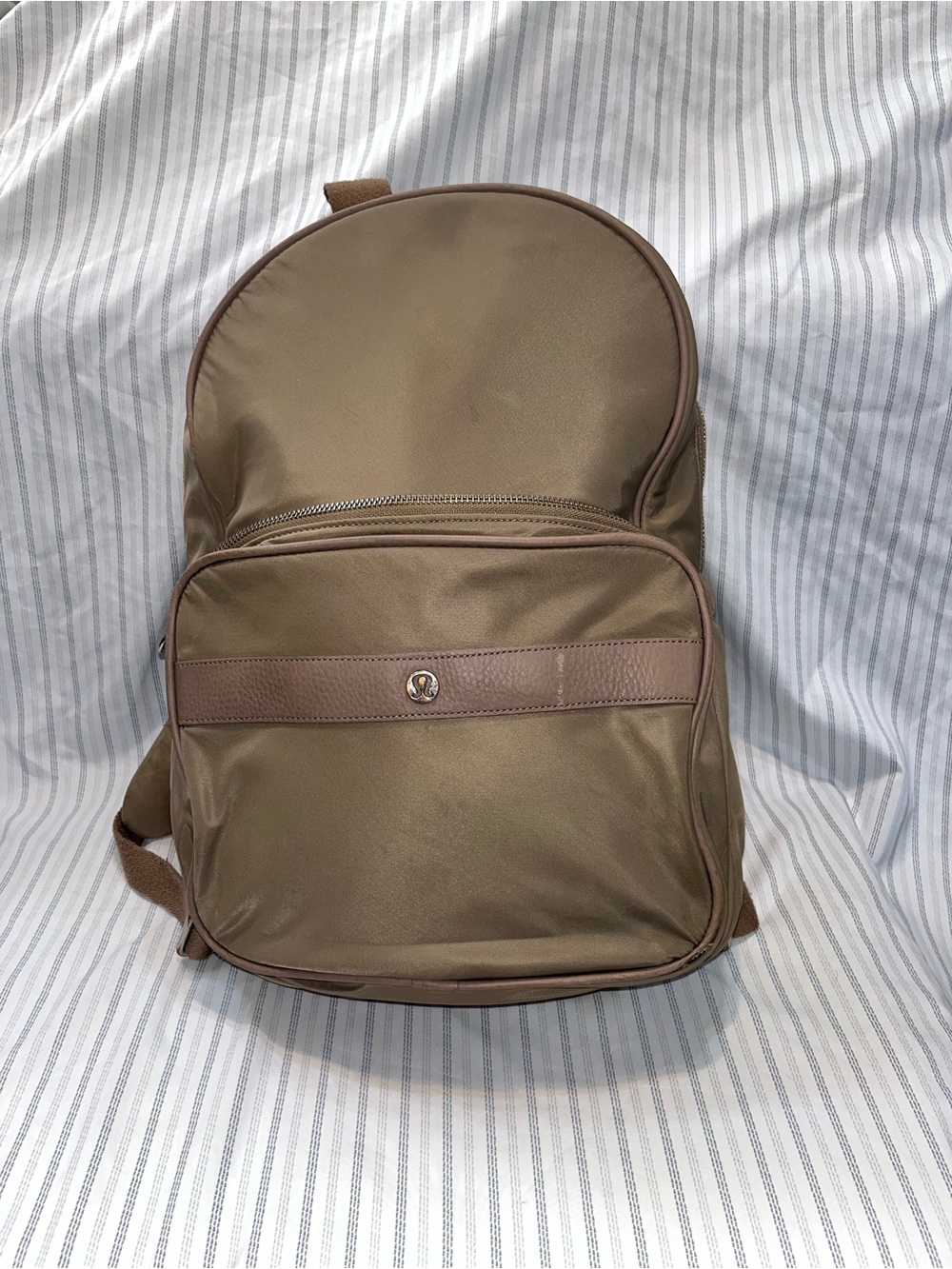 lululemon athletica Tan Backpack with Front Zip Pocket
